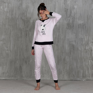 Pigiama Donna con tenero cagnolino in caldo cotone Cippi 2321