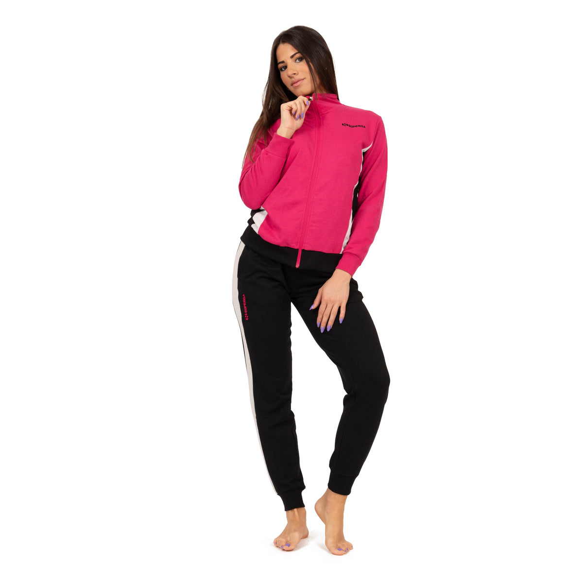Tuta donna full zip in cotone leggero Superga SWS24306