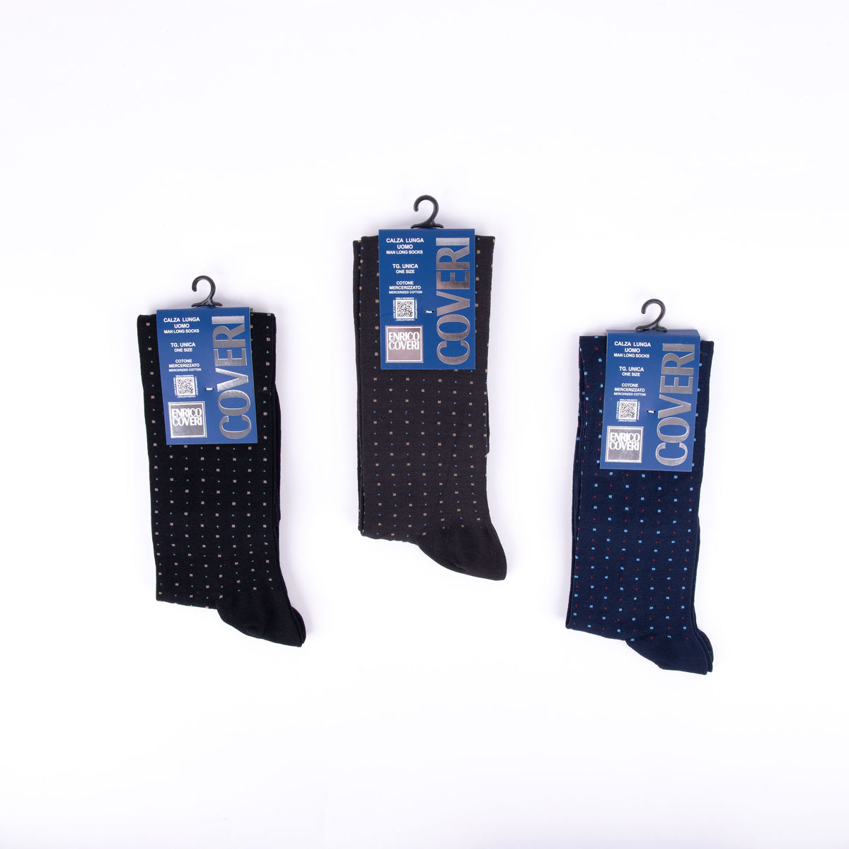 Calze lunghe uomo Enrico Coveri 246 cotone 3 paia Var.A