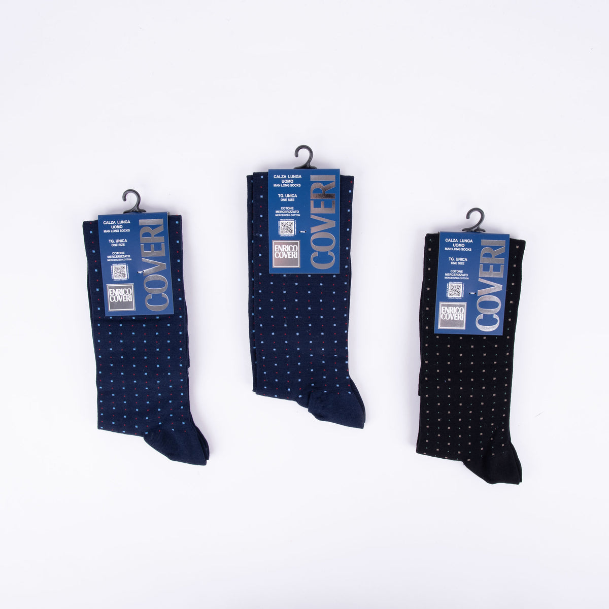 Calze lunghe uomo Enrico Coveri 246 cotone 3 paia Var.B