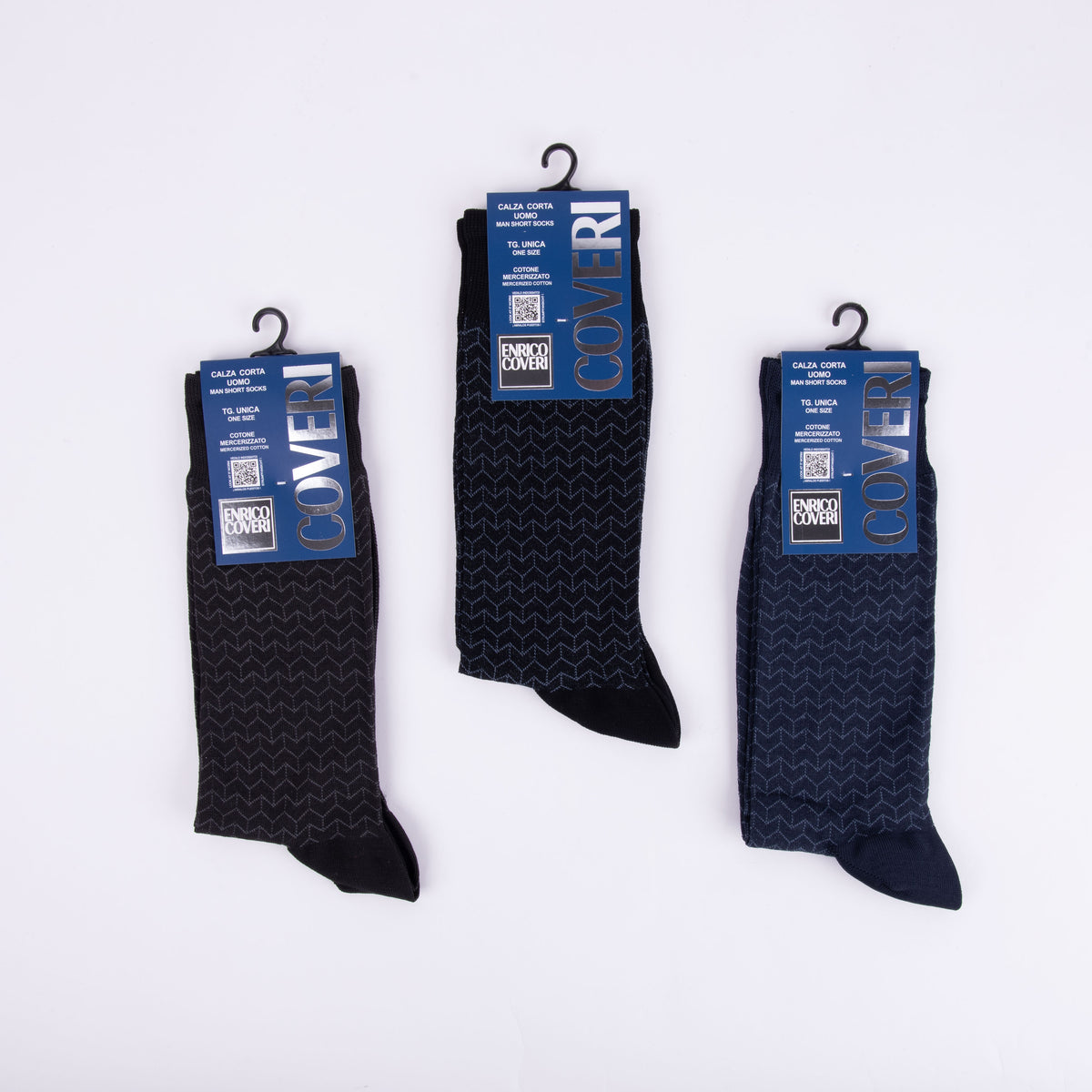 Calze corte uomo Enrico Coveri 249 cotone 3 paia Var.C