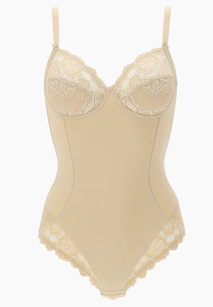 Body contenitivo senza ferretto Lepel 254 in pizzo