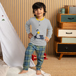 Pigiama bimbo tartan 100% caldo cotone Biancaluna 25U00406