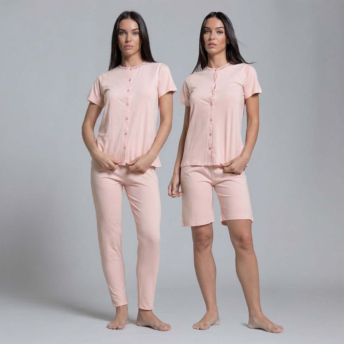 Pigiama donna tris in cotone Biancaluna 26D21758