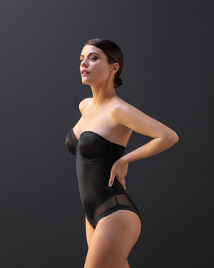 Body con ferretto bretelline sganciabili coppa C Selene Miranda