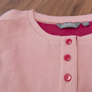 Pigiama donna caldo cotone rosa cagnolini Biancaluna D3007