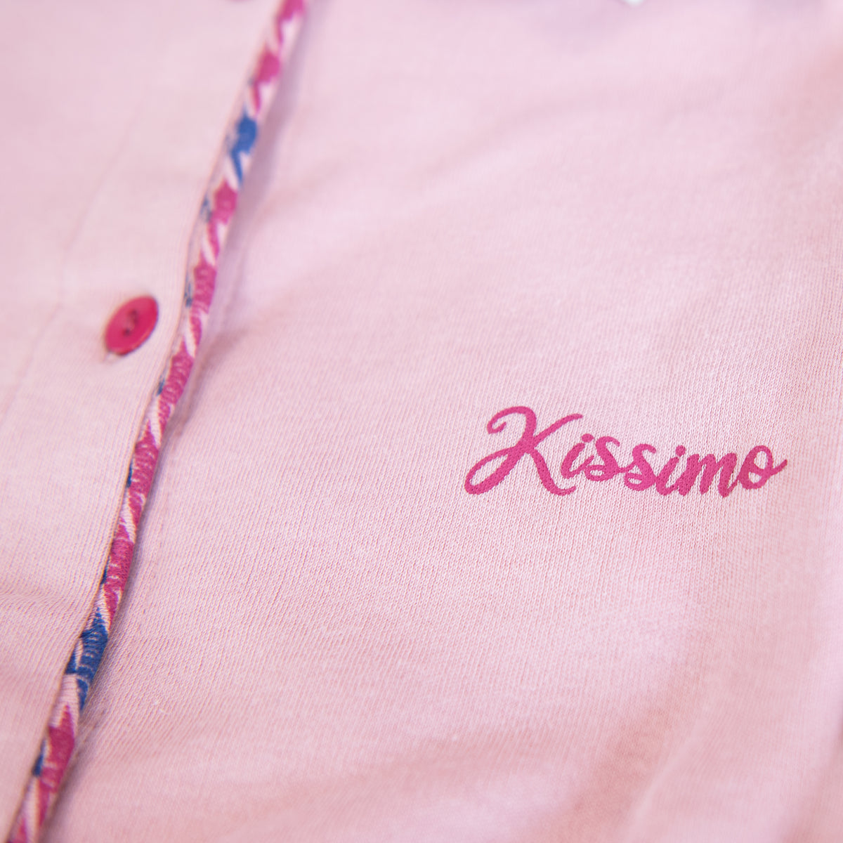 Pigiama donna caldo cotone a giacca rosa Biancaluna D3010