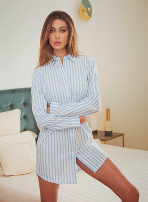 Maxi maglia Jadea home 3087 a righe lurex cotone