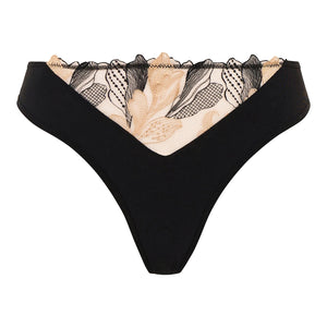 Brasiliana microfibra con tulle ricamato Sans Complexe 30PAP04