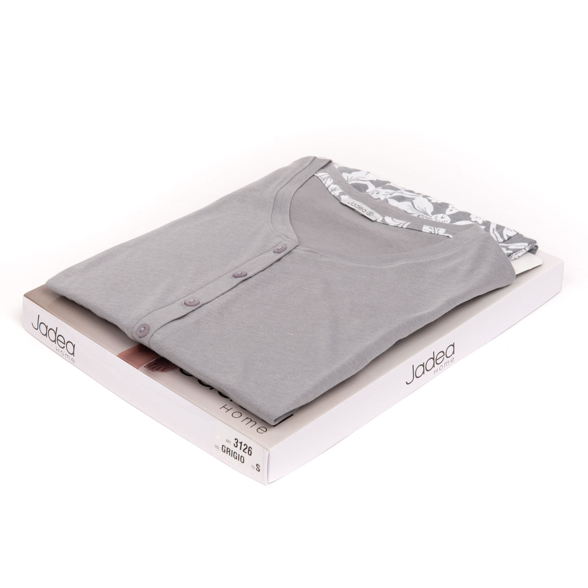 Pigiama donna estivo cotone Jadea 3126 grigio