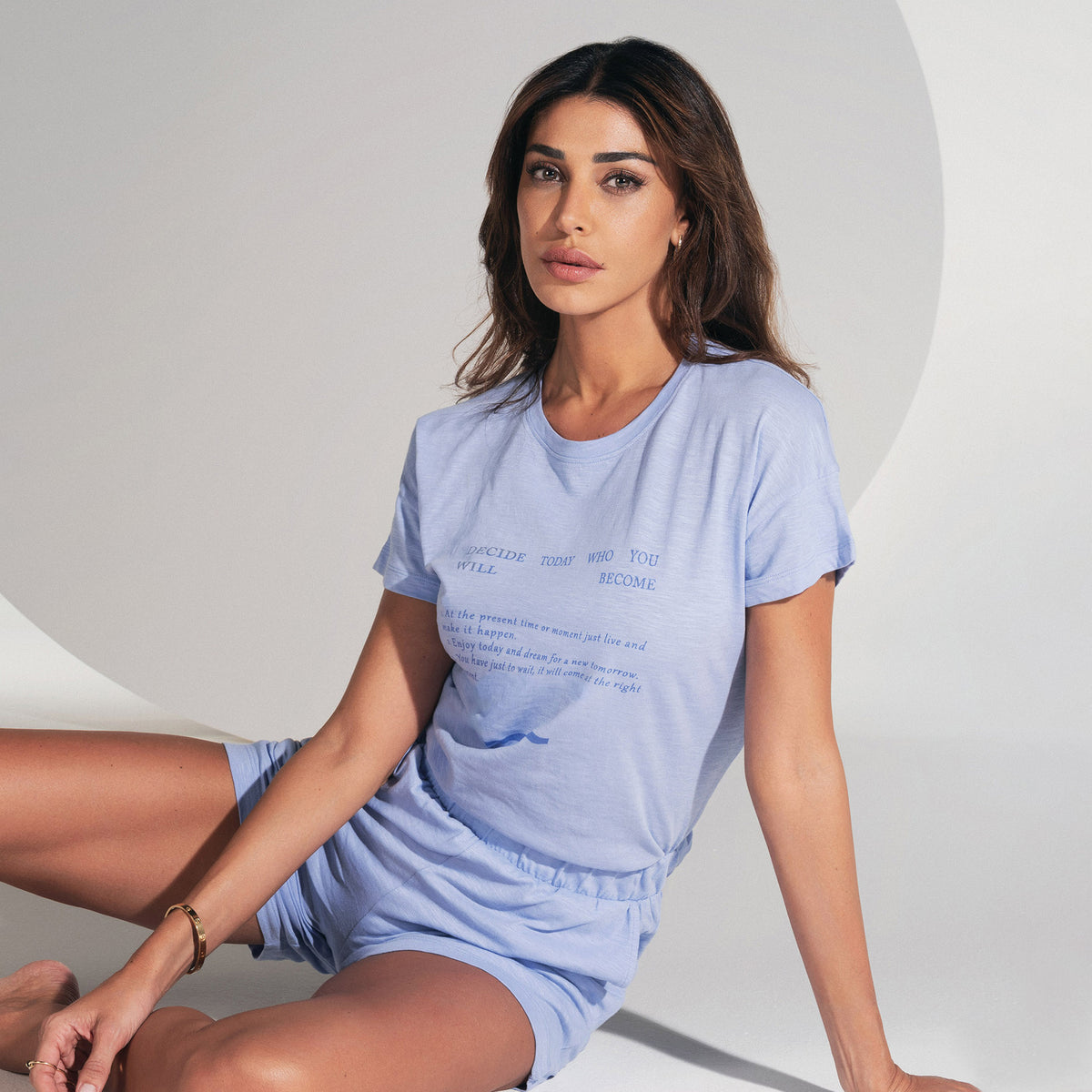 Pigiama donna Jadea 3148 100% cotone estivo ortensia