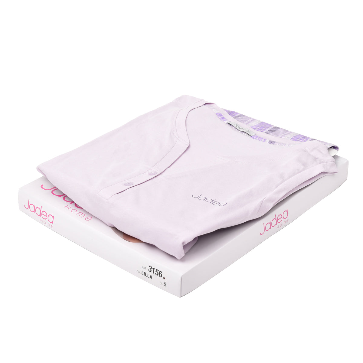 Pigiama donna Jadea 3156 cotone 100% corto rigato lilla