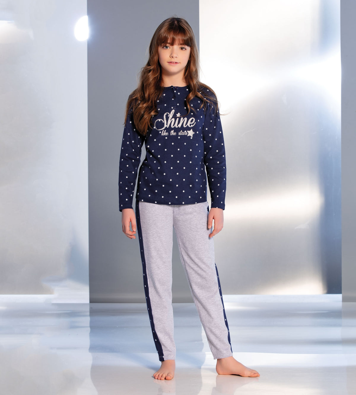 Pigiama bimba Love And Bra 31981 lungo caldo cotone
