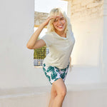 Pigiama Estivo donna in cotone fantasia tropical Jadea 3208