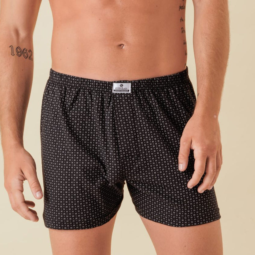Boxer da uomo in maglina cotone Marc Luis 324 fantasia scuri taglia conformata