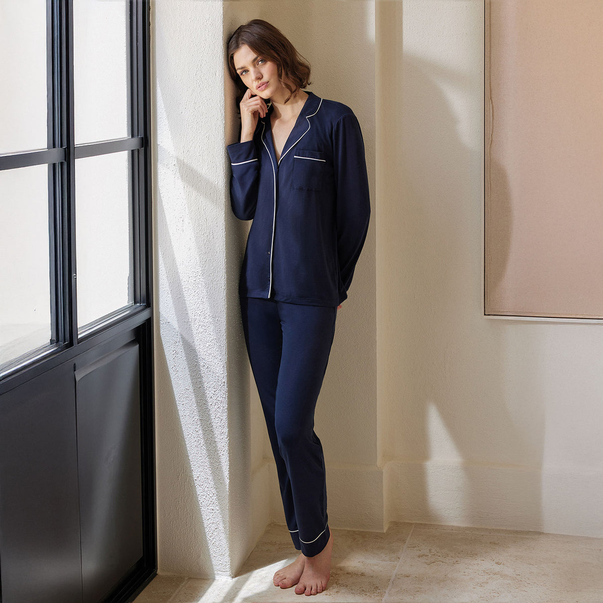 Pigiama donna aperto in viscosa Jadea 3282