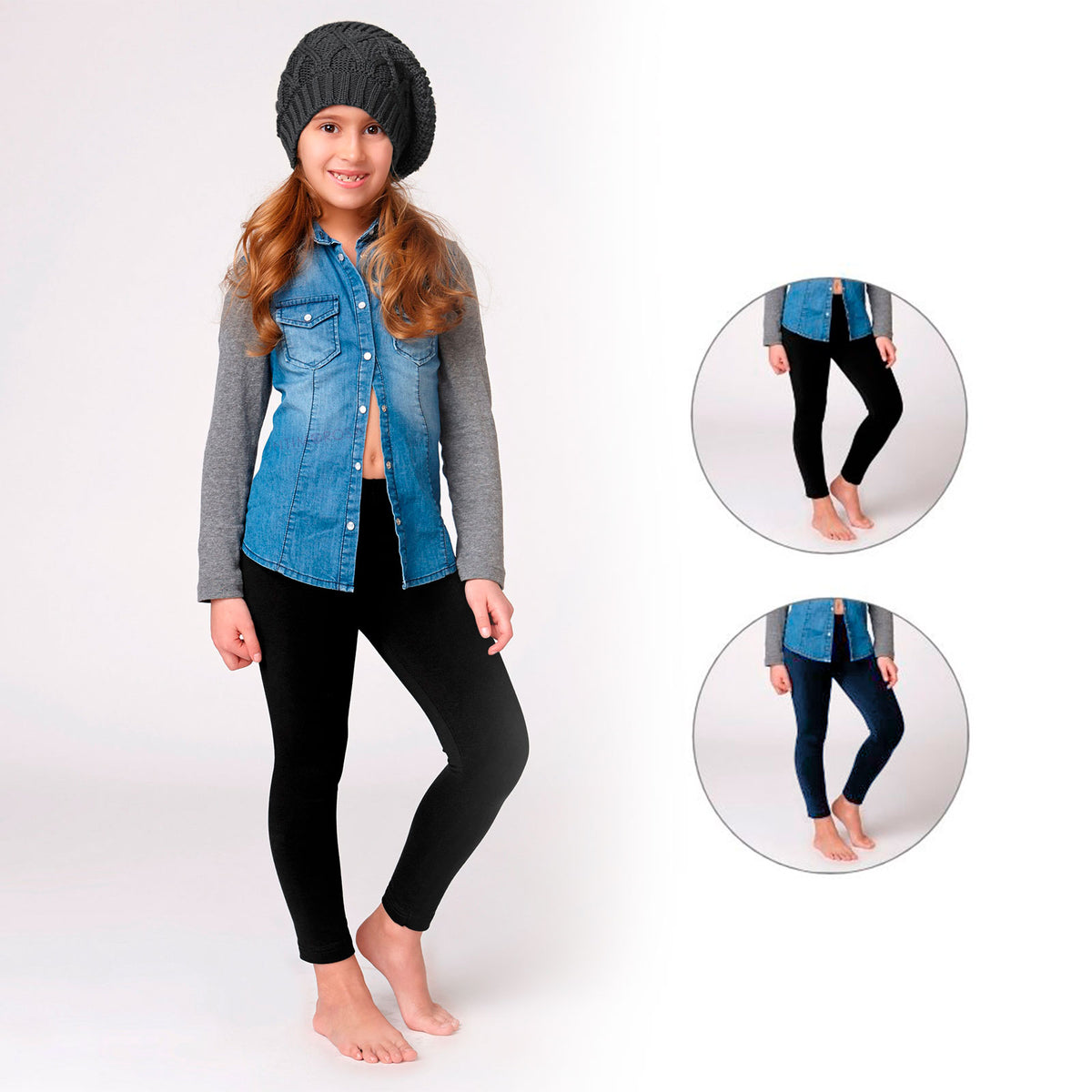 Leggings da bambina Jadea 342 invernale in cotone felpato caldissimo