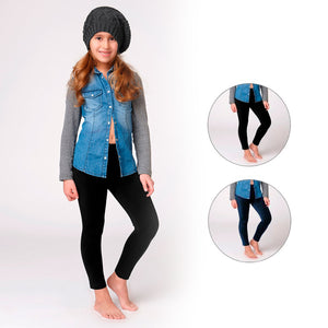 Leggings da bambina Jadea 342 invernale in cotone felpato caldissimo