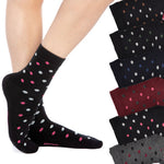 Calzini caldo cotone donna Meritex pois 3579 B 6 paia