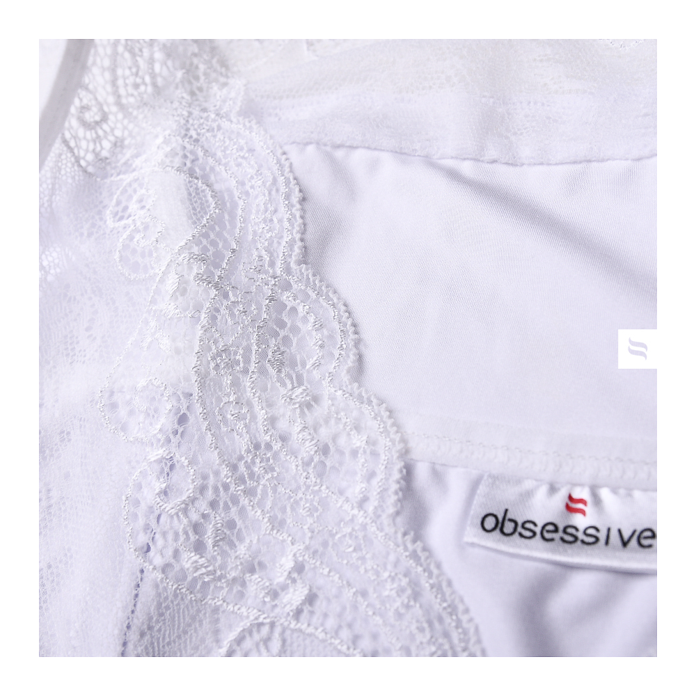 Sexy sottoveste + perizoma Obsessive miamor chemise e thong bianco sposa