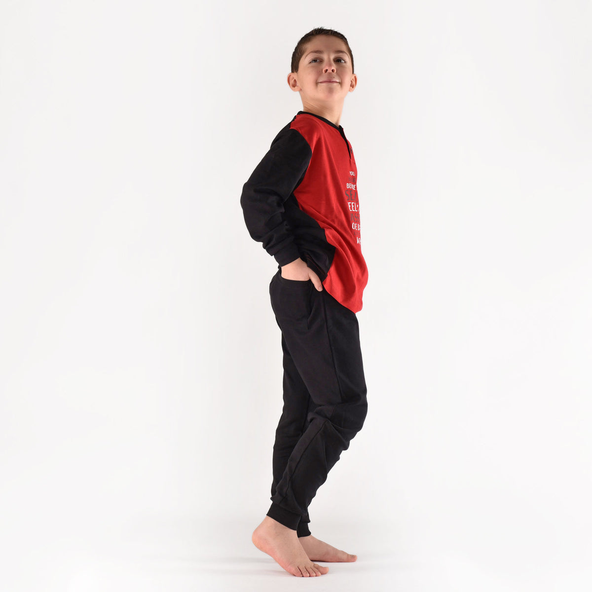 Pigiama bambino AC Milan serafino caldo cotone B2MI15115 rosso