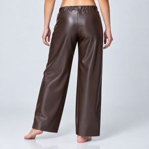 Pantalone donna a palazzo in pelle Jadea 4013