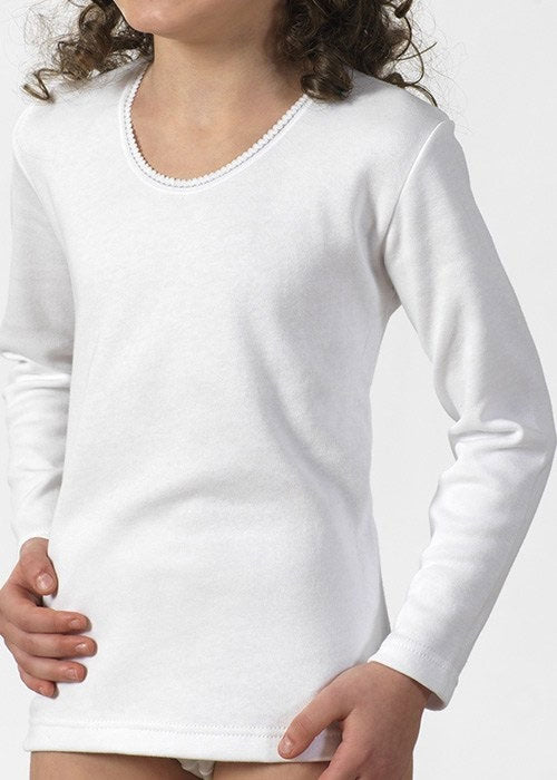 Maglia bambina Snelly 4045c manica lunga caldo cotone