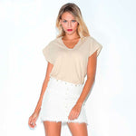 Maglia donna Jadea 4165 viscosa scollo a V