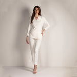 Pigiama donna della scollo a serafino in caldo cotone Lunatica 42104