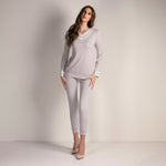 Pigiama donna in caldo cotone con dettagli in pizzo Lunatica 42124