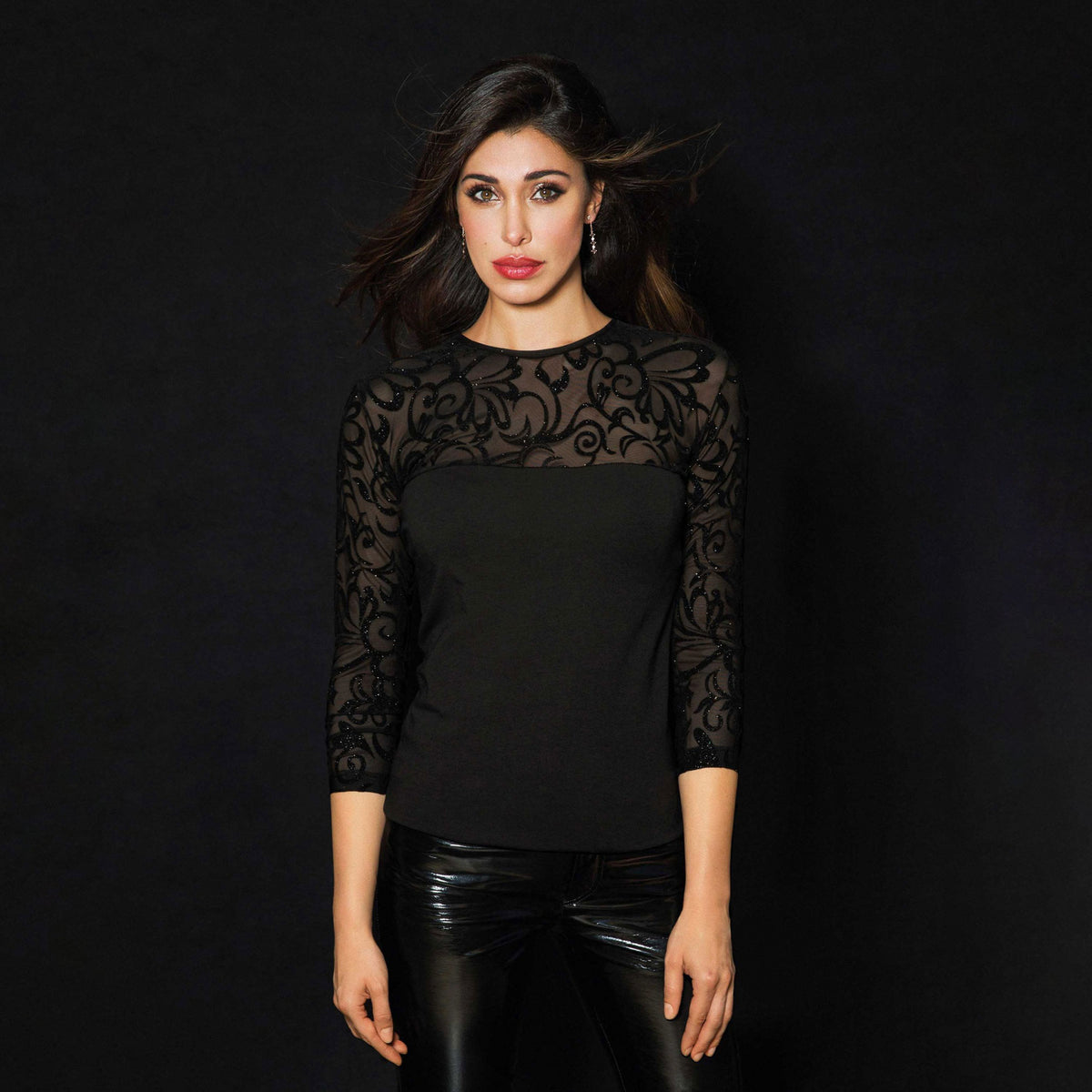 Maglia donna sottogiacca maniche lavorate jadea galà 4308