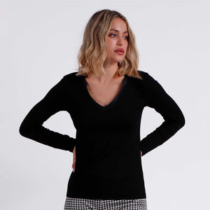 Maglia donna Admas 43496 a V manica lunga sottogiacca