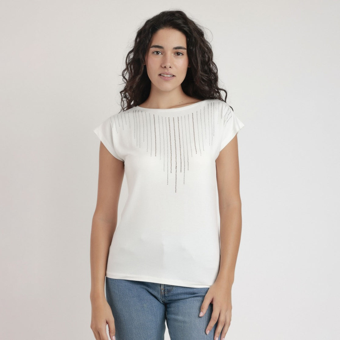 Maglia donna con stass in viscosa Admas 43625
