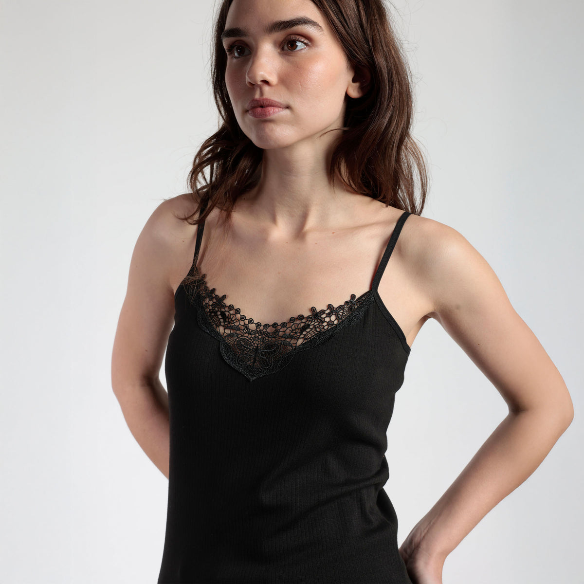 Canotta donna Top a costine in cotone elasticizzato Admas 43634