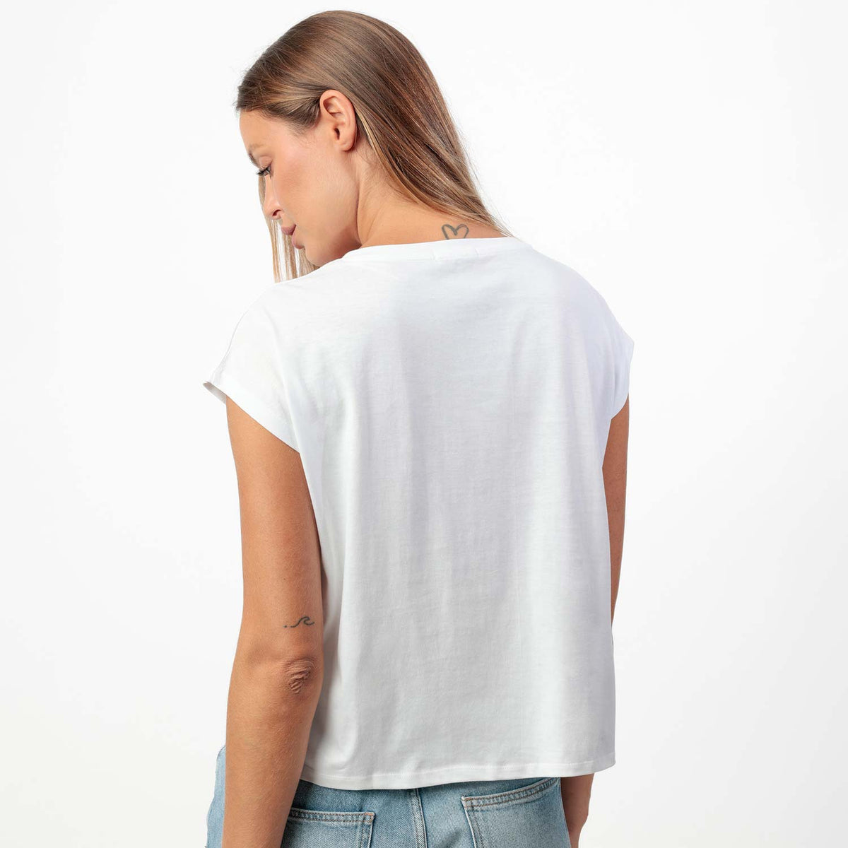 Maglia donna in cotone con strass Admas 43694