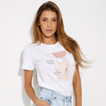 Maglia Jadea 4384 estiva moda mezze maniche 100% cotone bianco