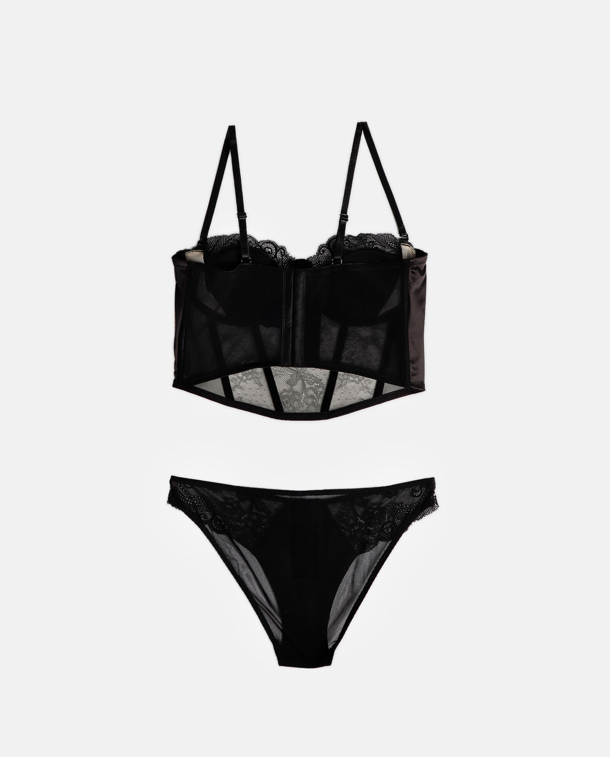 Corsetto ferretto pizzo raso + slip confezione regalo Admas 44583