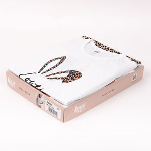 Pigiama donna estivo Love and bra 44899 Leopardato rosa