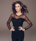 Maglia donna jadea 4506 sexy trasparenza fantasia pois