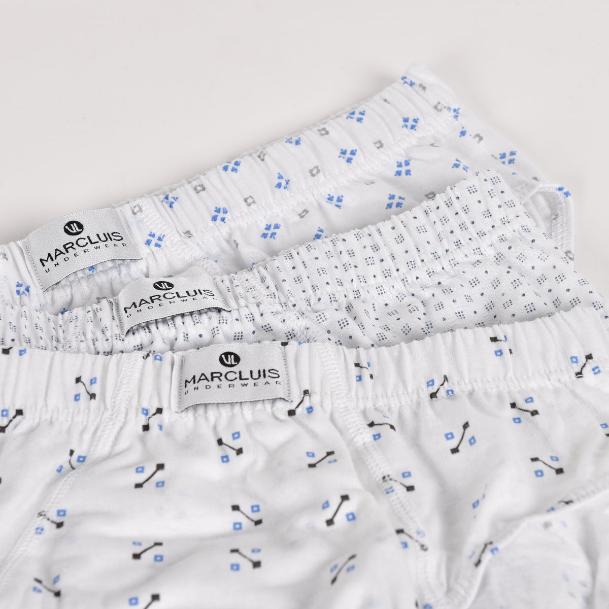 Slip uomo Marc Luis 453 bianco a fantasia cotone 6 pezzi