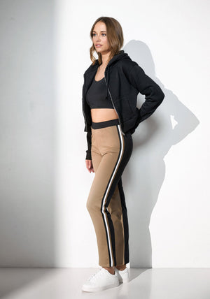 Leggings bicolore con fascia laterale Jadea 4660