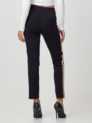 Leggings bicolore con fascia laterale Jadea 4660