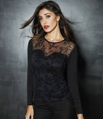 Maglia Jadea 4868 in cotone elasticizzato sexy trasparenza