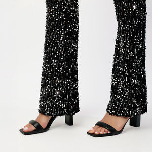 Pantalone donna a zampa con paillettes Admas 49214