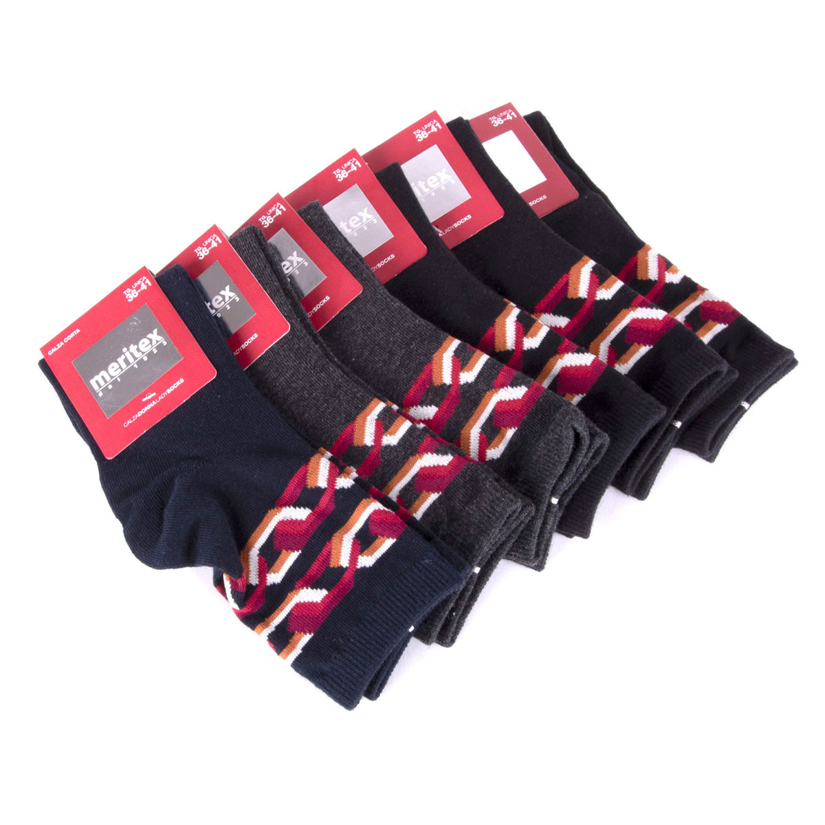 Calze corte donna Meritex 3494 caldo cotone 6 paia