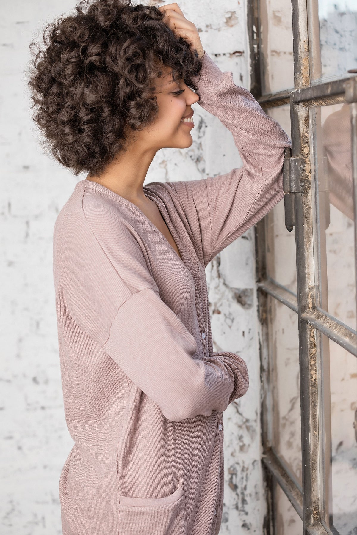Cardigan donna Jadea 5116 nocciola caldo cotone