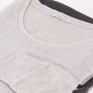Pigiama donna Jadea 5136 caldo cotone velluto grigio melange