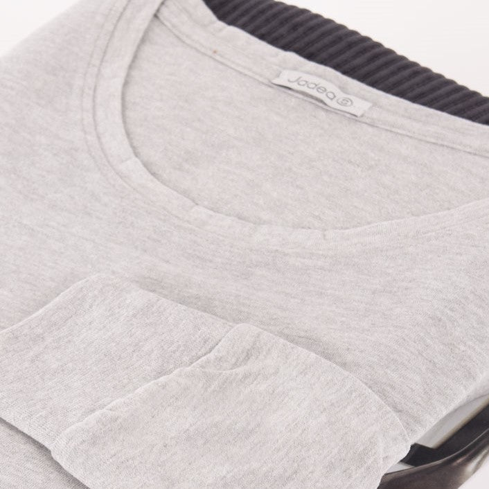 Pigiama donna Jadea 5136 caldo cotone velluto grigio melange