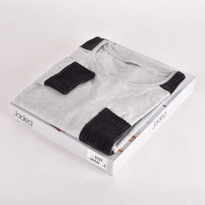 Maxi maglia camicia da notte caldo cotone grigio Jadea 5137
