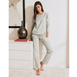 Tuta donna Jadea 5145 caldo cotone grigio